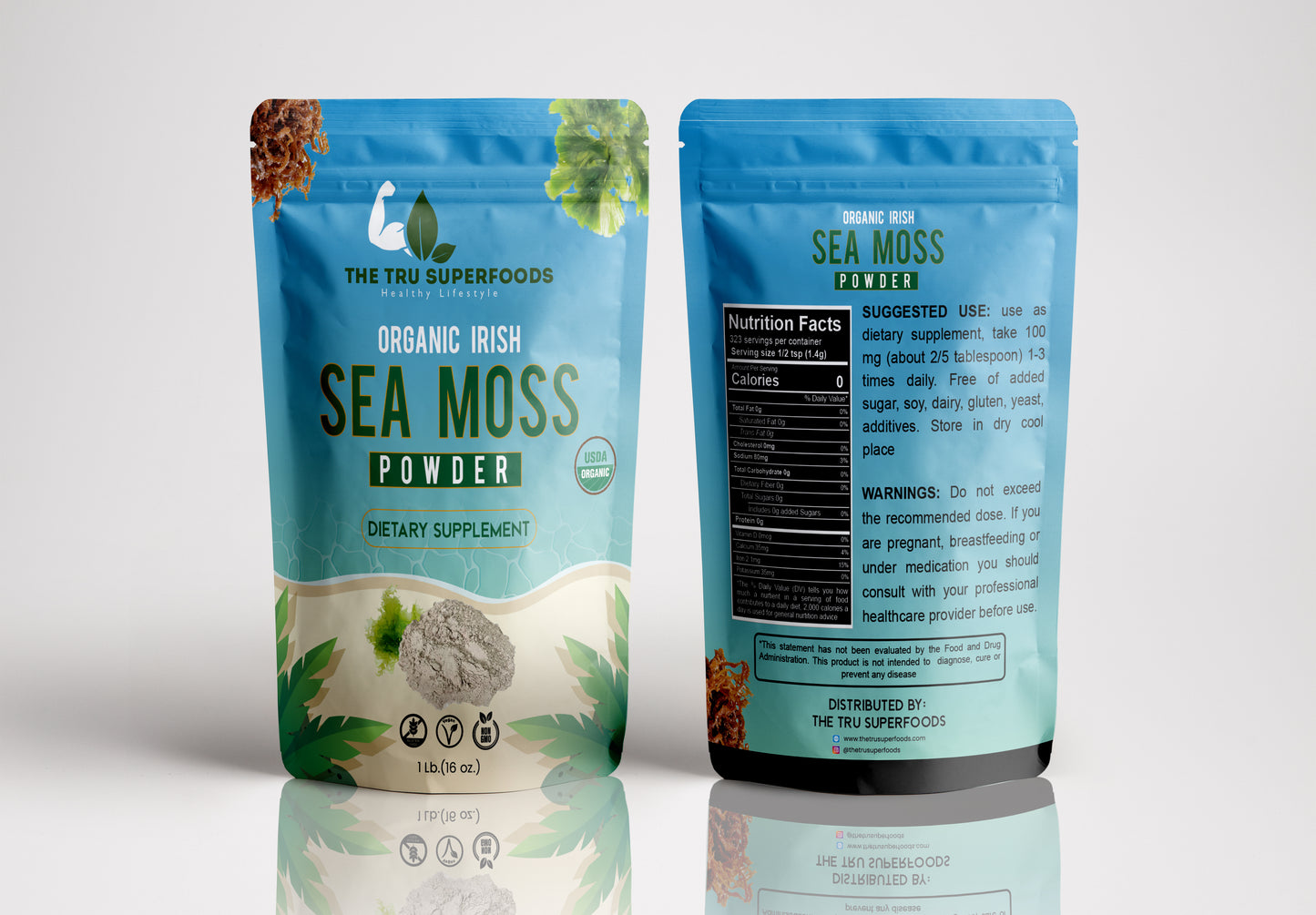 Organic Irish Sea Moss Powder(1 Lb./16 oz.)